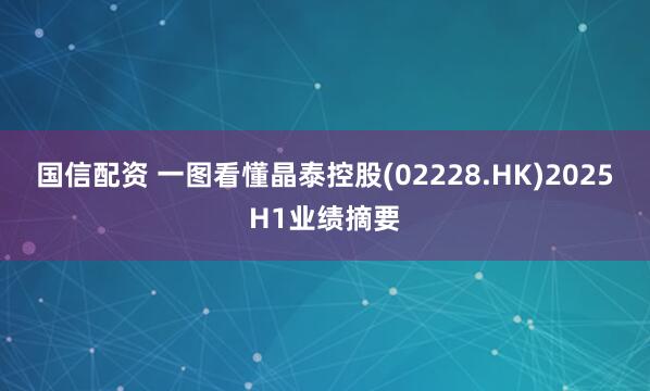 国信配资 一图看懂晶泰控股(02228.HK)2025H1业绩摘要
